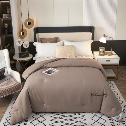 洛卡棉蚕丝夏被纯手工被子被芯冬被春秋被夏被 温馨灰