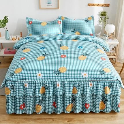 91家纺网 家纺一手货源 找家纺 （总）代芙 2023新款加厚磨毛双边床裙四件套