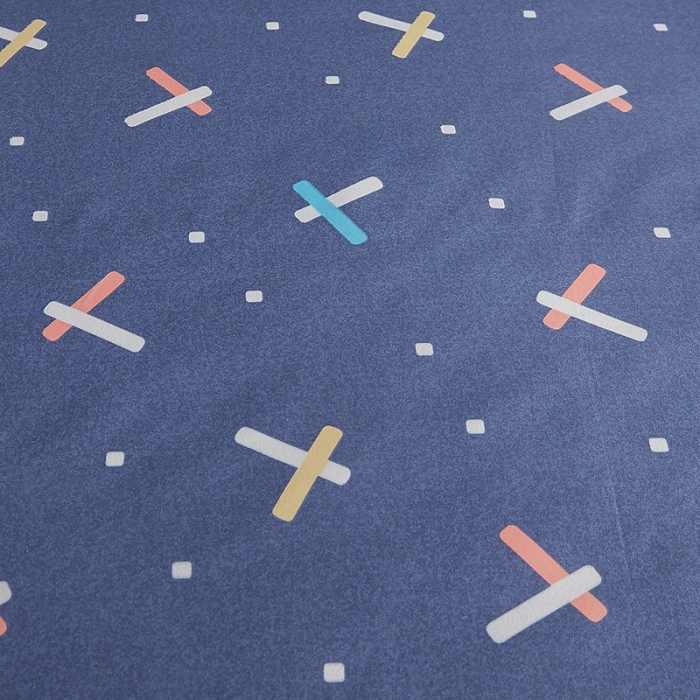 91家纺网 家纺一手货源 找家纺 代芙 2022新款加厚磨毛双边床裙单品三件套 爱尚几何