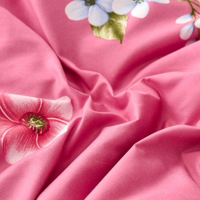 91家纺网 家纺一手货源 找家纺 代芙 2022新款加厚磨毛双边床裙四件套 爱莎花园