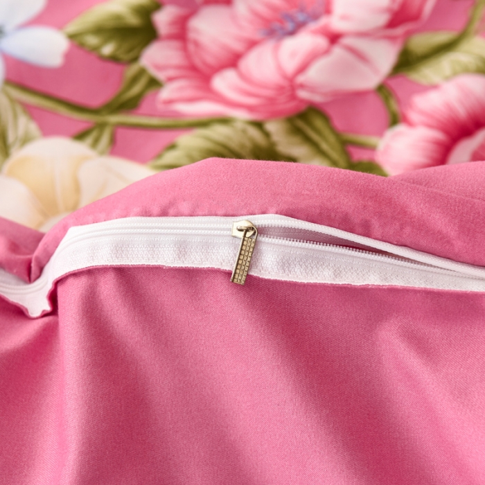 91家纺网 家纺一手货源 找家纺 代芙 2022新款加厚磨毛双边床裙四件套 爱莎花园