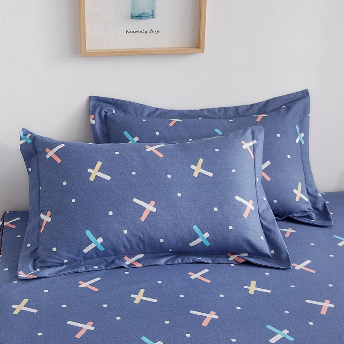 91家纺网 家纺一手货源 找家纺 代芙 2022新款加厚磨毛双边床裙四件套 爱尚几何