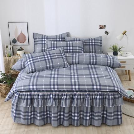 代芙 2022新款加厚磨毛双边床裙四件套 格调生活