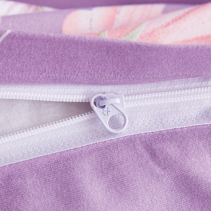 91家纺网 家纺一手货源 找家纺 代芙 2022新款加厚磨毛双边床裙四件套 花季飘香