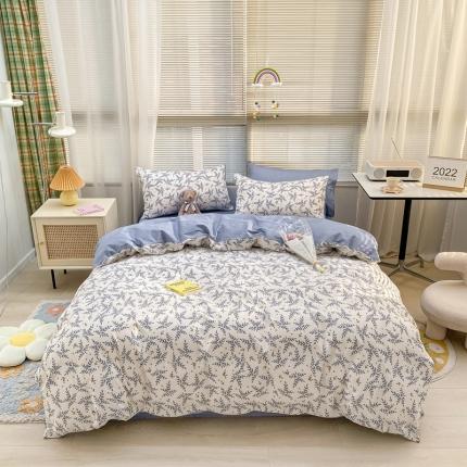 91家纺网 家纺一手货源 找家纺 金丝鸟家纺 2022新款全棉四件套 芝兰