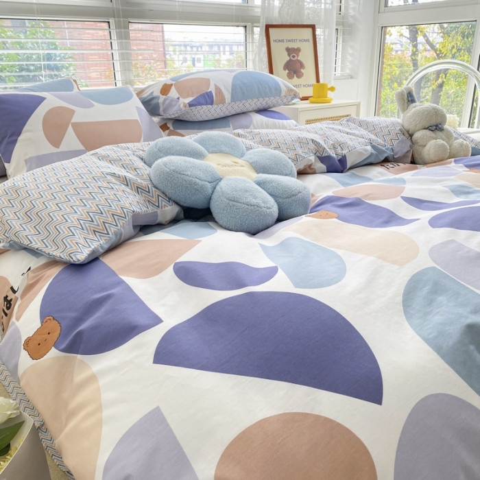 91家纺网 家纺一手货源 找家纺 金丝鸟家纺 2022新款全棉四件套 海风