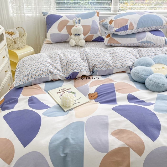 91家纺网 家纺一手货源 找家纺 金丝鸟家纺 2022新款全棉四件套 海风