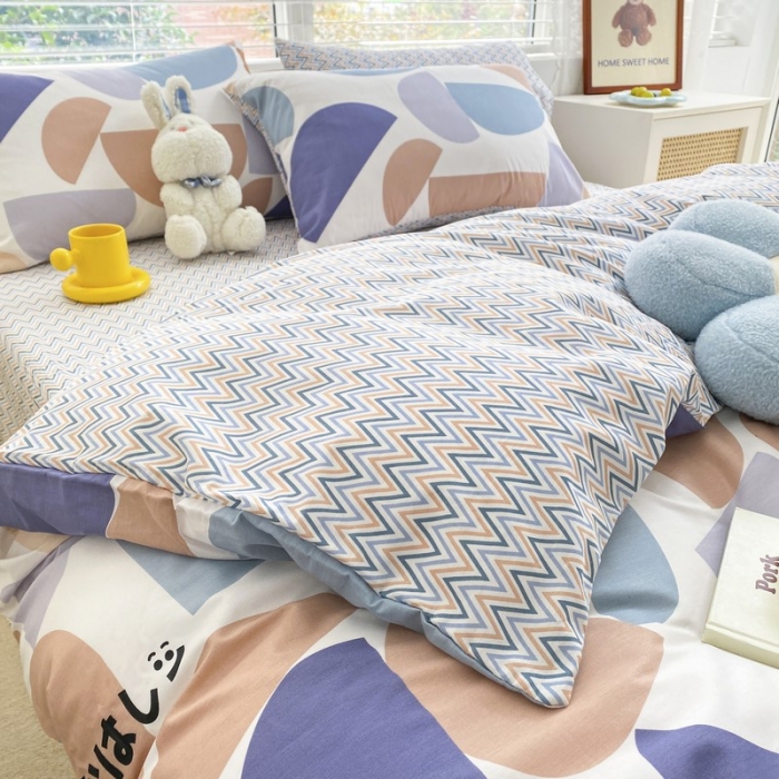 91家纺网 家纺一手货源 找家纺 金丝鸟家纺 2022新款全棉四件套 海风