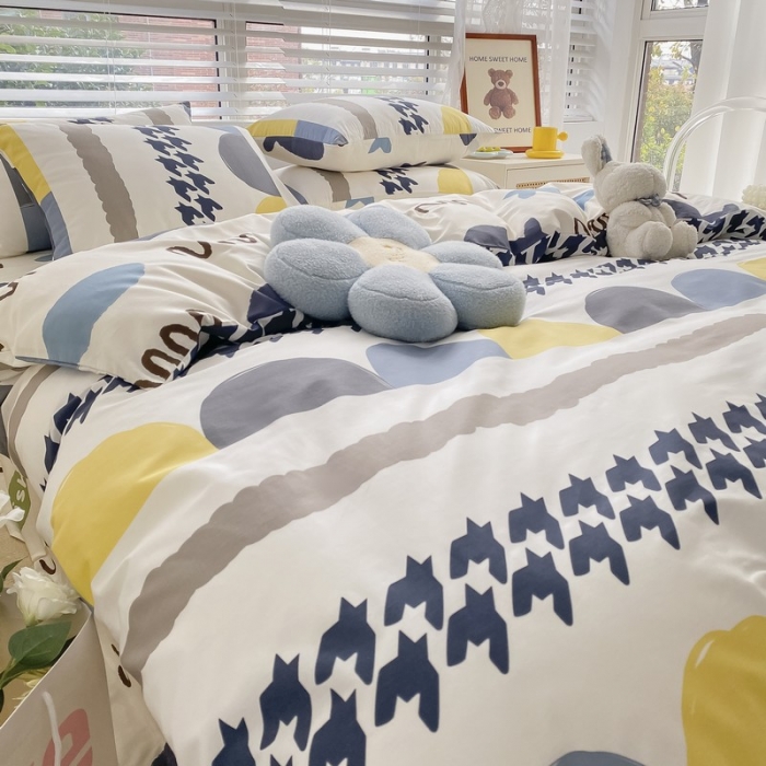 91家纺网 家纺一手货源 找家纺 金丝鸟家纺 2022新款全棉四件套 千千时尚