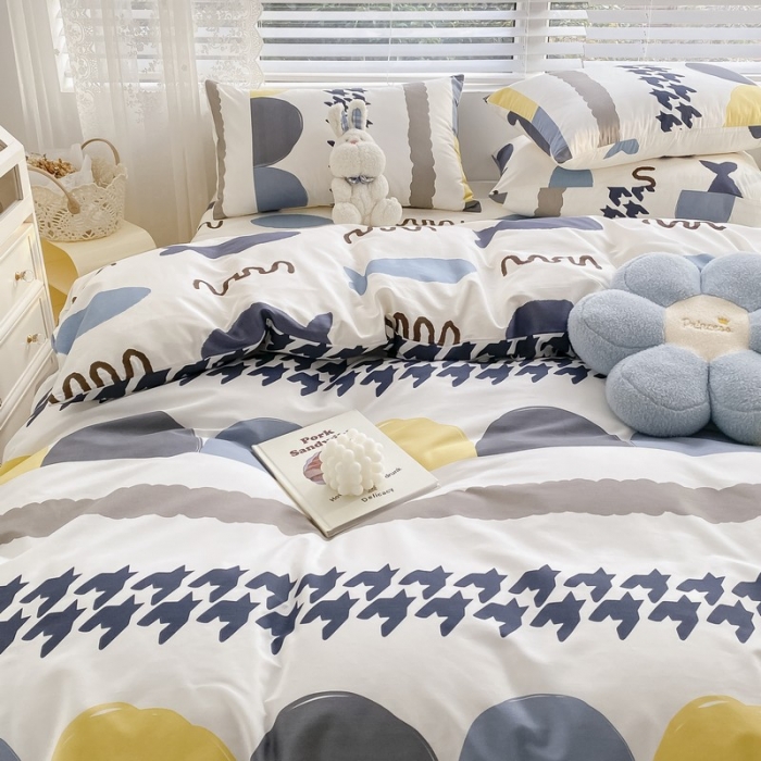 91家纺网 家纺一手货源 找家纺 金丝鸟家纺 2022新款全棉四件套 千千时尚