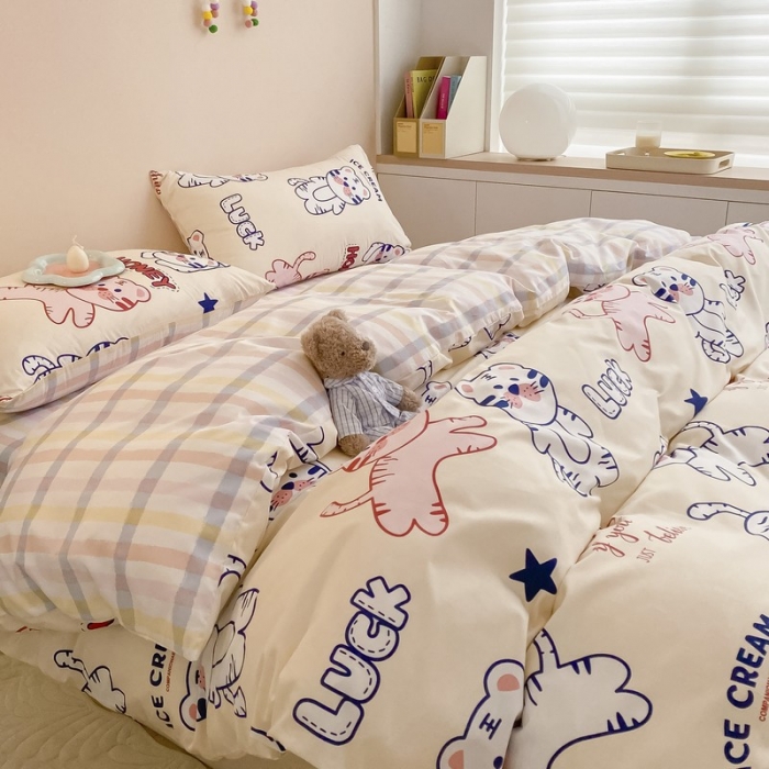 91家纺网 家纺一手货源 找家纺 金丝鸟家纺 2022新款全棉四件套 tiger