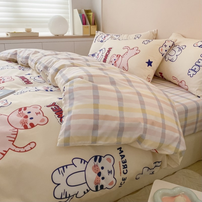 91家纺网 家纺一手货源 找家纺 金丝鸟家纺 2022新款全棉四件套 tiger