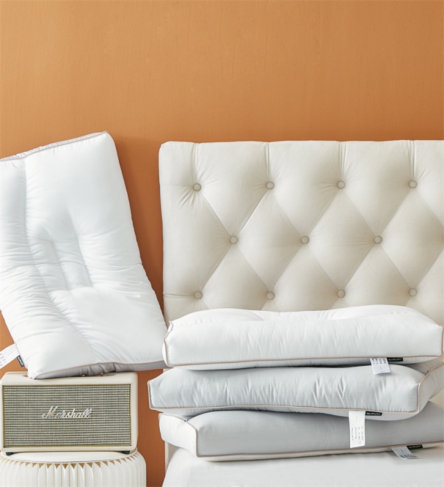 91家纺网 家纺一手货源 找家纺 星芯合家纺 2024新款柔赛丝护颈枕 灰色(41*67cm+7cm)