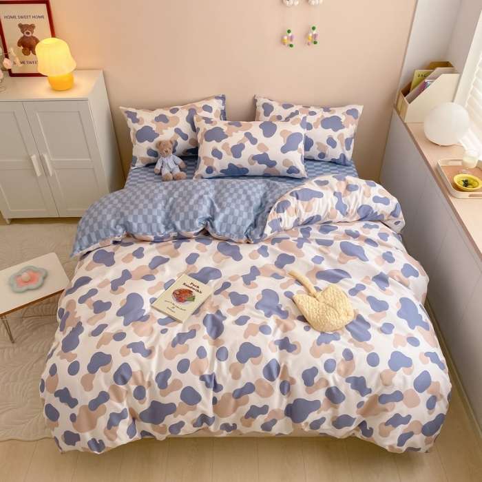 91家纺网 家纺一手货源 找家纺 金丝鸟家纺 2022新款全棉四件套 迷彩