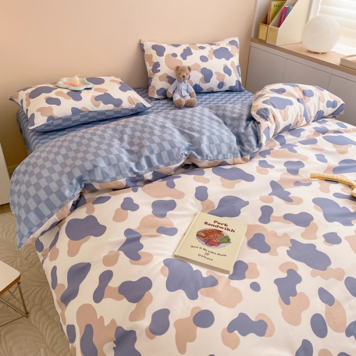 91家纺网 家纺一手货源 找家纺 金丝鸟家纺 2022新款全棉四件套 迷彩