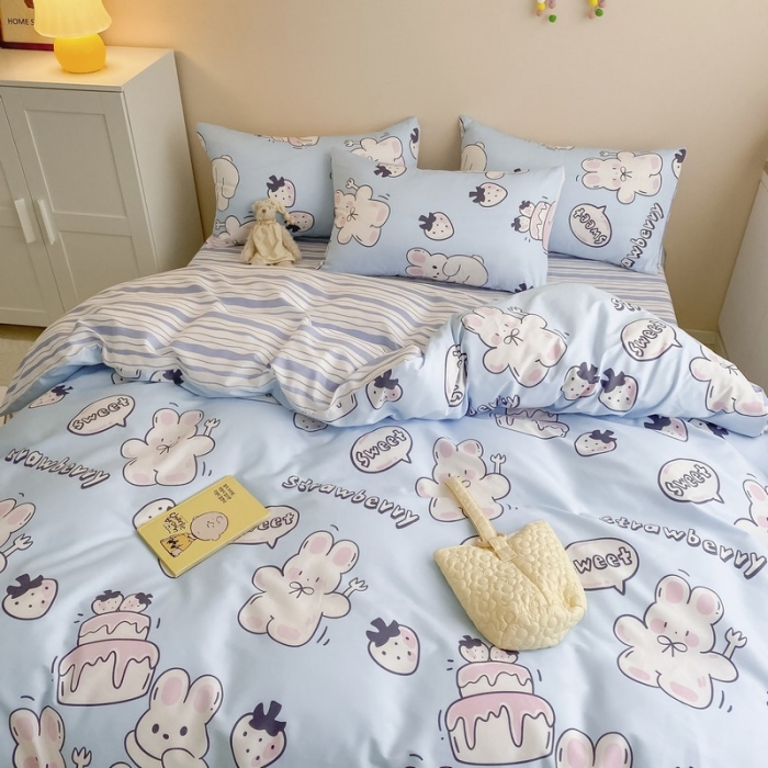 91家纺网 家纺一手货源 找家纺 金丝鸟家纺 2022新款全棉四件套 生日派对