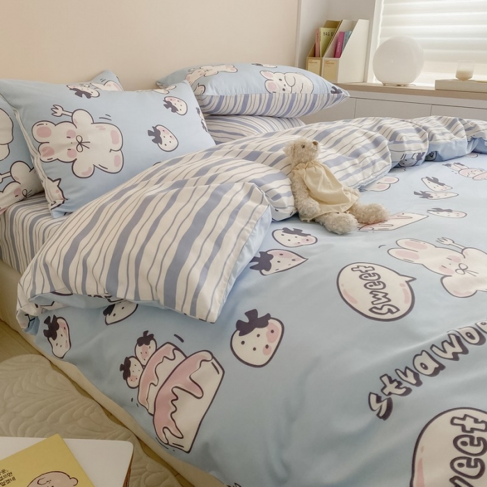 91家纺网 家纺一手货源 找家纺 金丝鸟家纺 2022新款全棉四件套 生日派对