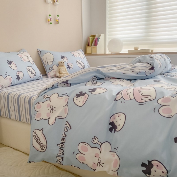 91家纺网 家纺一手货源 找家纺 金丝鸟家纺 2022新款全棉四件套 生日派对