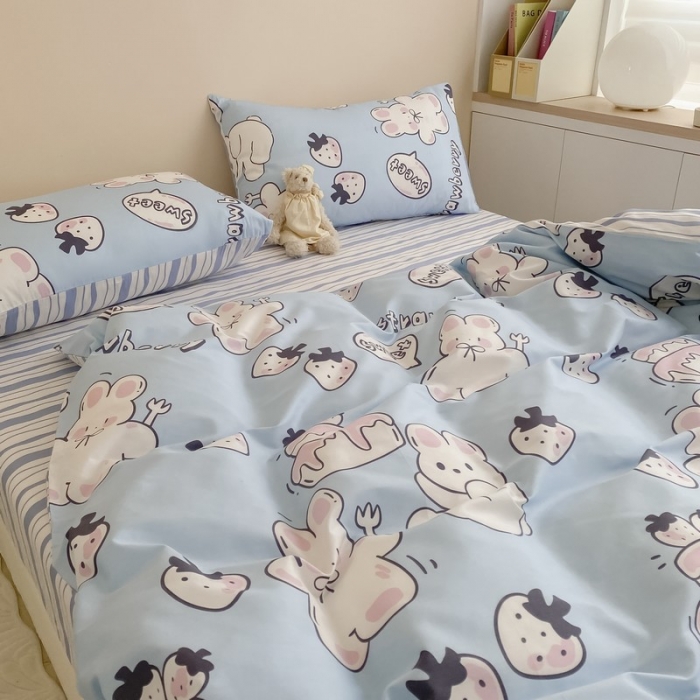 91家纺网 家纺一手货源 找家纺 金丝鸟家纺 2022新款全棉四件套 生日派对