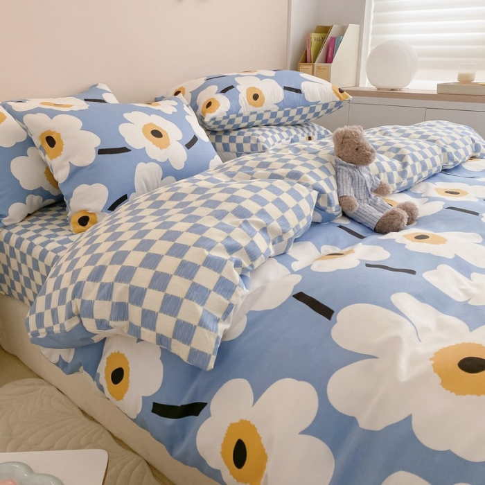 91家纺网 家纺一手货源 找家纺 金丝鸟家纺 2022新款全棉四件套 未来