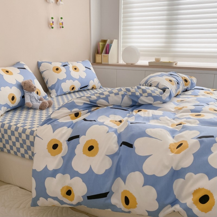 91家纺网 家纺一手货源 找家纺 金丝鸟家纺 2022新款全棉四件套 未来