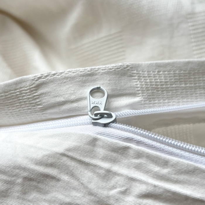 91家纺网 家纺一手货源 找家纺 （总）安莱生活 2022新款棋盘格不染原棉四件套-手机实拍