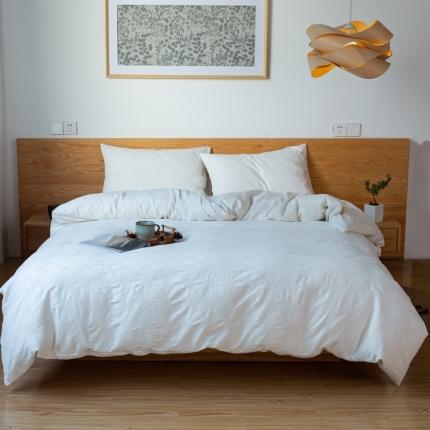 91家纺网 家纺一手货源 找家纺 （总）安莱生活 2022新款棋盘格不染原棉四件套-相机拍摄