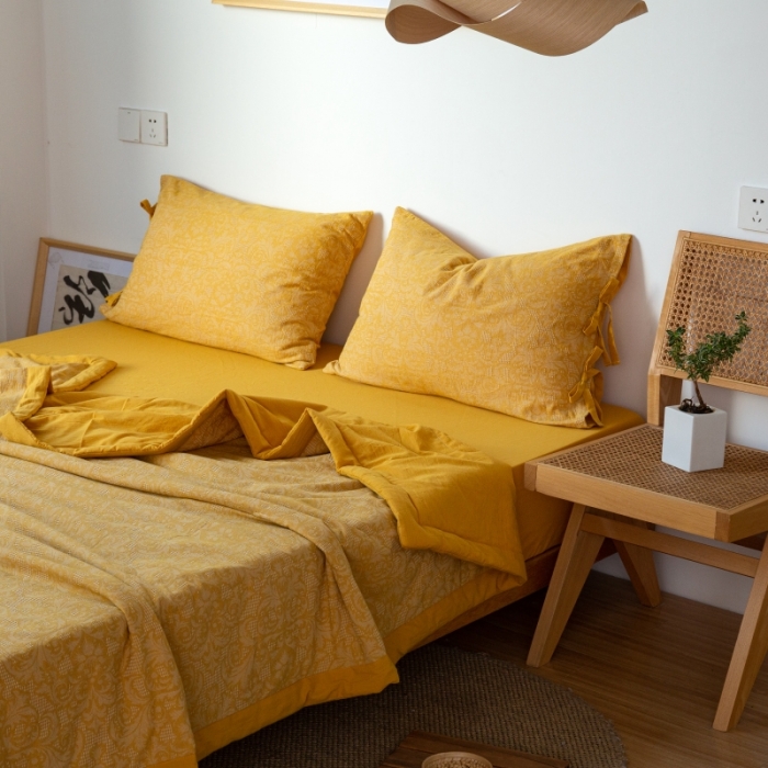 91家纺网 家纺一手货源 找家纺 （总）安莱生活 2023新款高端双层纱华夫格色织大提花夏被