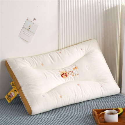 91家纺网 家纺一手货源 找家纺 其乐枕芯 全棉天丝亲肤美颜枕芯 枕头护颈枕-爆米花枕头