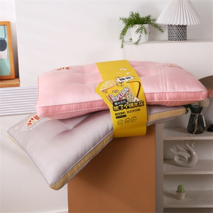 91家纺网 家纺一手货源 找家纺 其乐枕芯 全棉天丝亲肤美颜枕芯 枕头护颈枕-爆米花枕头