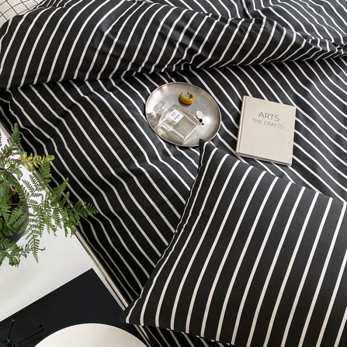 91家纺网 家纺一手货源 找家纺 艾沁 2022新款全棉简约风四件套 奥利奥