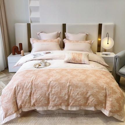 91家纺网 家纺一手货源 找家纺 初拾 新款100支澳棉+进口蕾丝爱莎系列四件套-实拍图 爱莎-杏仁色