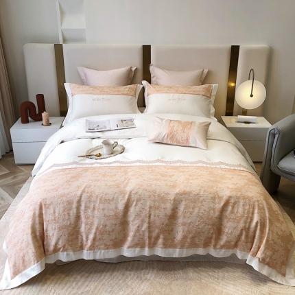 91家纺网 家纺一手货源 找家纺 总初拾 新款100支澳棉+进口蕾丝爱莎系列四件套-实拍图