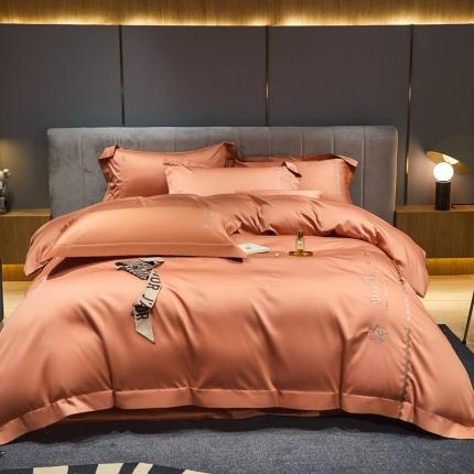 91家纺网 家纺一手货源 找家纺 总初拾2022新款100支澳棉极简轻奢洛伊系列四件套-场景一