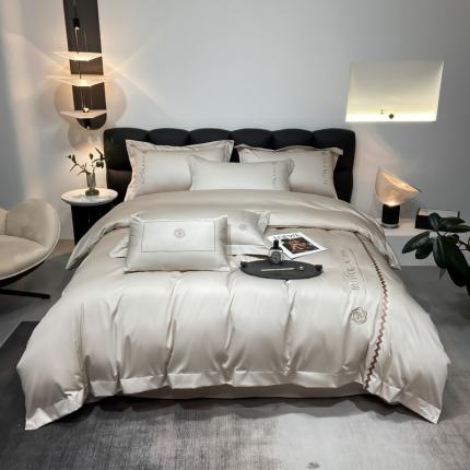 91家纺网 家纺一手货源 找家纺 总初拾2022新款100支澳棉极简轻奢洛伊系列四件套-场景二