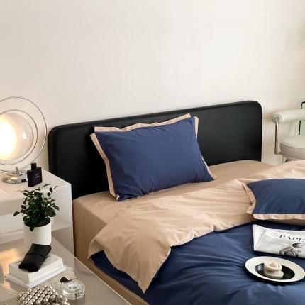 91家纺网 家纺一手货源 找家纺 总梦享生活 2022新款100支水洗棉双拼全棉四件套纯棉套件