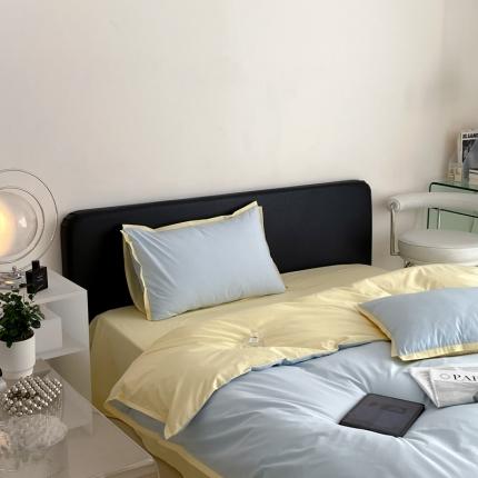 91家纺网 家纺一手货源 找家纺 总梦享生活 2022新款100支水洗棉双拼全棉四件套纯棉套件