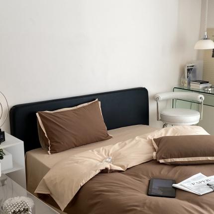 91家纺网 家纺一手货源 找家纺 总梦享生活 2022新款100支水洗棉双拼全棉四件套纯棉套件