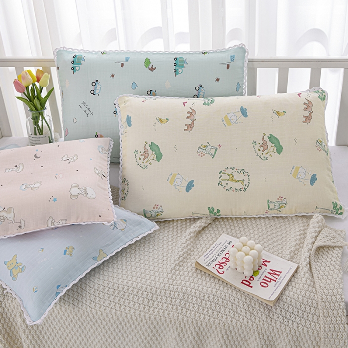 91家纺网 家纺一手货源 找家纺 【儿童枕套】全棉A类双层纱系列 幼儿园枕套纯棉