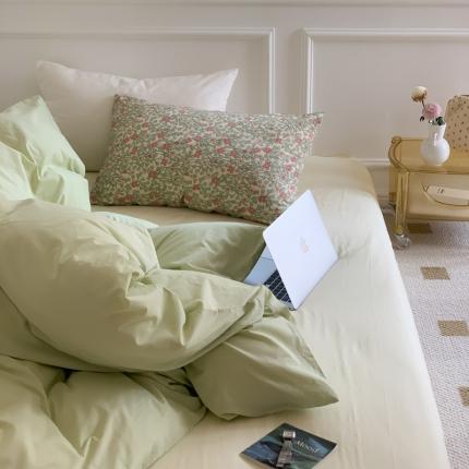 91家纺网 家纺一手货源 找家纺 例外 2022新款32S加密水洗棉混搭系列四件套 月光旅行