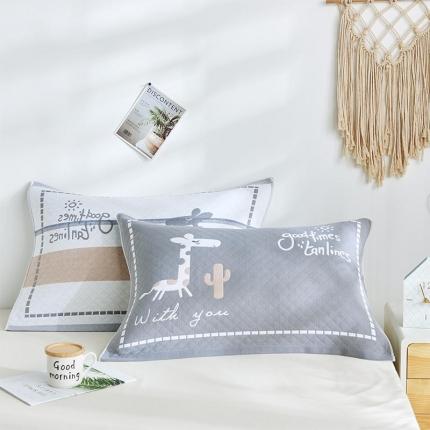 91家纺网 家纺一手货源 找家纺 2023全棉三层夹棉枕巾 54*80一对酒店宾馆民宿布草套件(BH)9