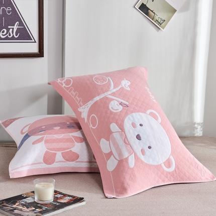 91家纺网 家纺一手货源 找家纺 2023全棉三层夹棉枕巾 54*80一对酒店宾馆民宿布草套件(BH)9