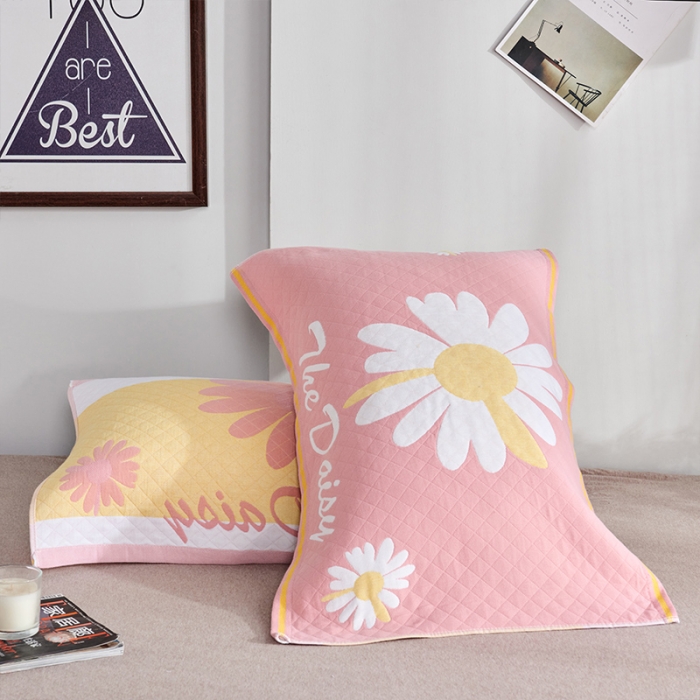 91家纺网 家纺一手货源 找家纺 安力森/诚臻酒店用品 新款全棉三层夹棉枕巾 雏菊粉 