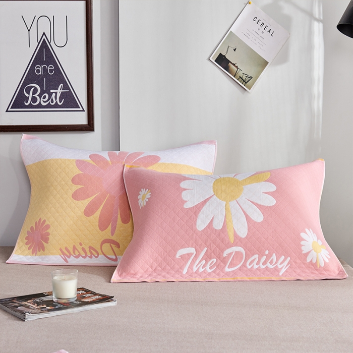 91家纺网 家纺一手货源 找家纺 安力森/诚臻酒店用品 新款全棉三层夹棉枕巾 雏菊粉 