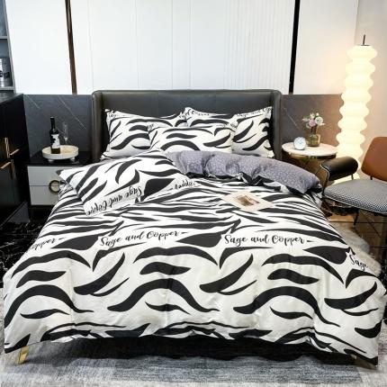 91家纺网 家纺一手货源 找家纺 HL原创 2022新款13070全棉40支北欧风四件套 小浪花