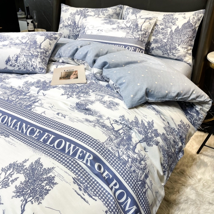 91家纺网 家纺一手货源 找家纺 HL原创 2022新款13070全棉40支北欧风四件套 D家