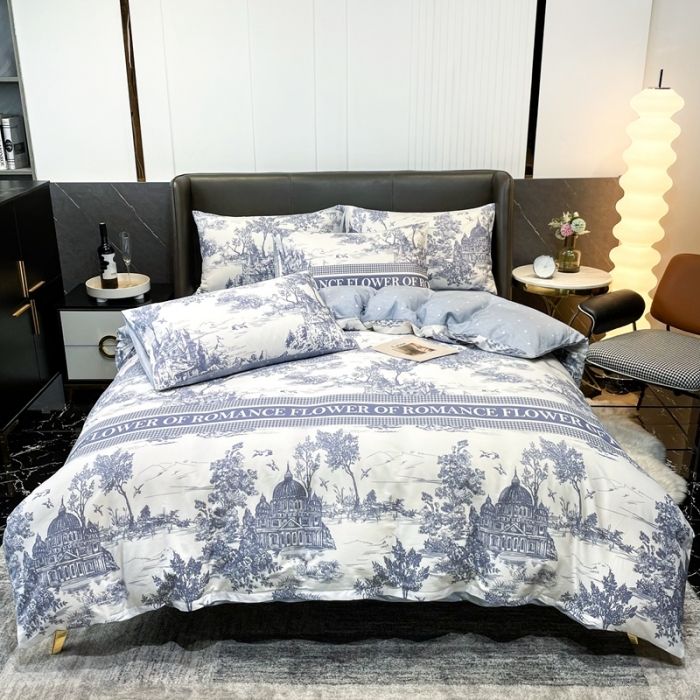 91家纺网 家纺一手货源 找家纺 HL原创 2022新款13070全棉40支北欧风四件套 D家