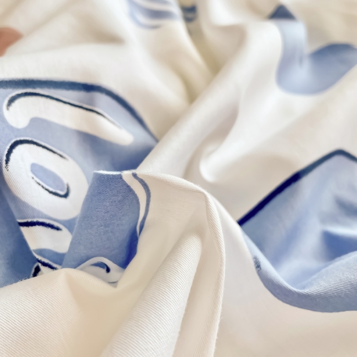 91家纺网 家纺一手货源 找家纺 HL原创 2022新款13070全棉40支北欧风四件套 爱心熊