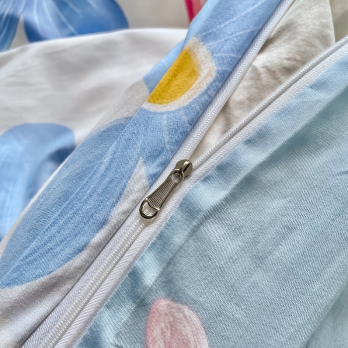 91家纺网 家纺一手货源 找家纺 HL原创 2022新款13070全棉40支北欧风四件套 草莓兔