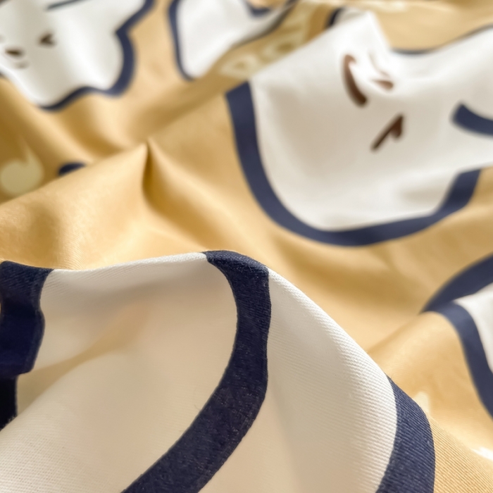 91家纺网 家纺一手货源 找家纺 HL原创 2022新款13070全棉40支北欧风四件套 呆萌兔